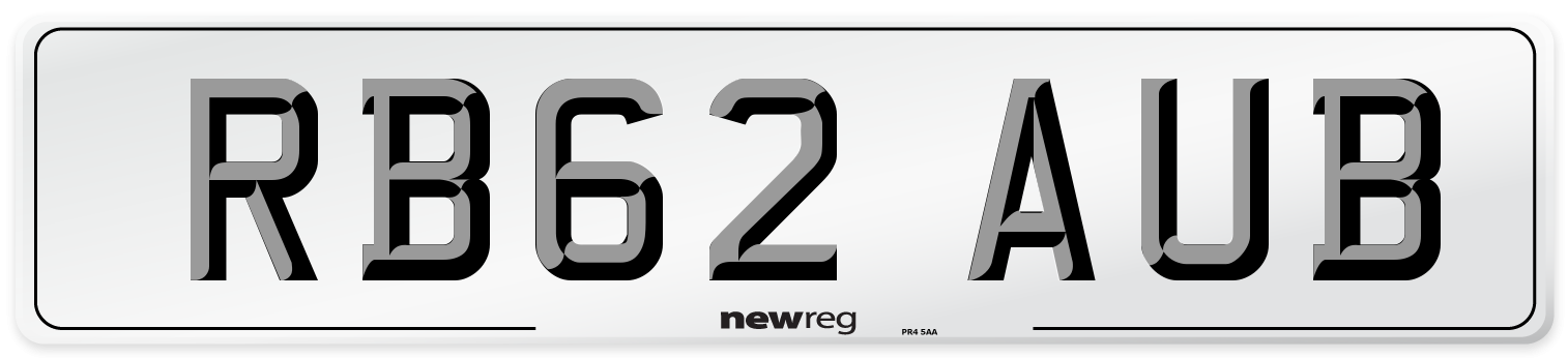 RB62 AUB Number Plate from New Reg